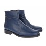 Ghete barbati din piele naturala, imblanite, elegante, cu fermoar, Bleumarin - GB99BLAA